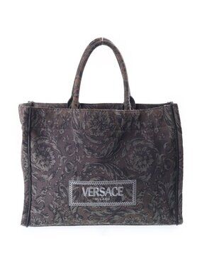 Versace Barocco Athena Shoulder Bag Medium Gray